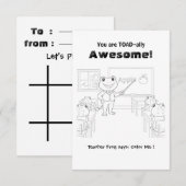 Funny Frog Teacher "Toad-ally Awesome" Coloring  サンキューカード (正面/裏面)
