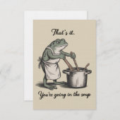 Funny Frog That's It You're Going in the Soup Meme 招待状 (正面/裏面)