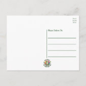 Funny Frog Thinking of You Encouragement Hello ポストカード (裏面)