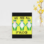 Funny Frog We Are All Frog  カード (黄色い花)