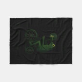 Funny Frog Wizard Off To Commit Tom Foolery Eclips フリースブランケット (正面(横))