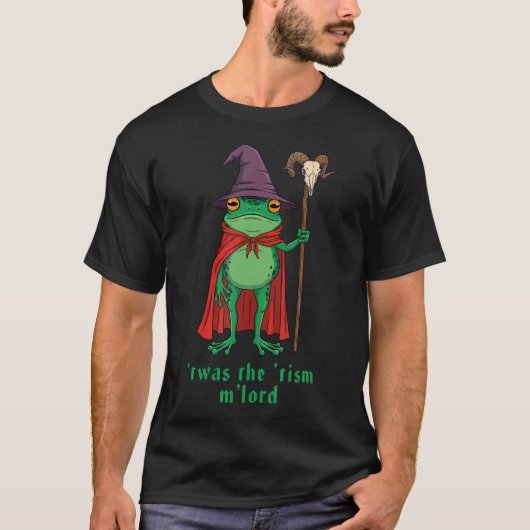 Funny Frog Wizard T'Was The 'Tism M'Lord Autism Aw Tシャツ (正面)