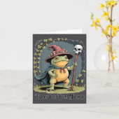Funny Frog Wizard twas The tism M'lord Fantasy Art カード (黄色い花)