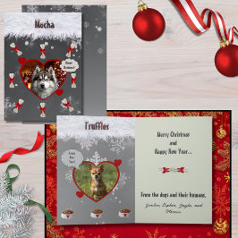 Funny "From the Dogs" Dog Lover Christmas Card カード