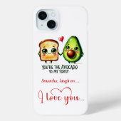 Funny Fruit Pun Personalized Valentine Phone Case Case-Mate iPhoneケース (裏面)