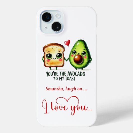 Funny Fruit Pun Personalized Valentine Phone Case Case-Mate iPhoneケース (裏面)