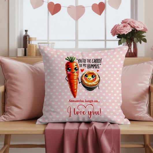 Funny Fruit Pun Personalized Valentine Throw  クッション