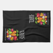 Funny Fruits Veggies Tales from Produce Grocery キッチンタオル (横)