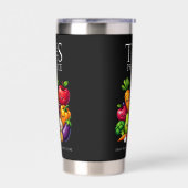 Funny Fruits Veggies Tales from Produce Grocery 保温保冷タンブラー (左面)