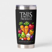 Funny Fruits Veggies Tales from Produce Grocery 保温保冷タンブラー (背面)