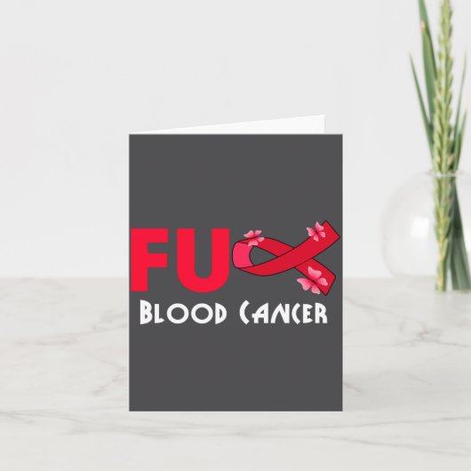 Funny Fu Blood Cancer For Blood Cancer Survivor カード (正面)