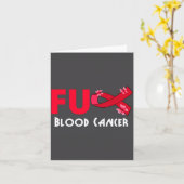 Funny Fu Blood Cancer For Blood Cancer Survivor カード (黄色い花)
