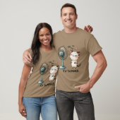 Funny "FU Summer" Cute Cat Cooling Fan ✨☀️🐈 Tシャツ (ユニセックス)