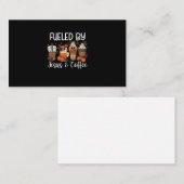 Funny Fueled By Coffee Jesus Caffeine Lover Thanks 名刺 (正面/裏面)