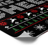 Funny Full Of Christmas Cheer Beer Ugly Matching C ポスター (角)