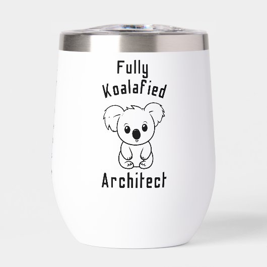 Funny Fully Koalafied Architect Cute Koala Cartoon (正面)
