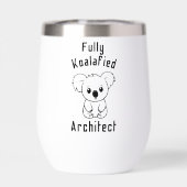 Funny Fully Koalafied Architect Cute Koala Cartoon (背面)