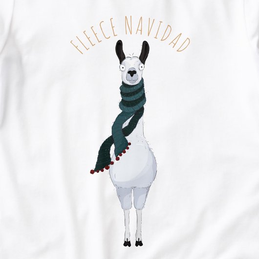 Funny Fun 'Fleece Navidad' Llama Pun Cartoon 