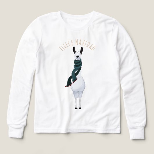 Funny Fun 'Fleece Navidad' Llama Pun Cartoon  (デザイン正面)