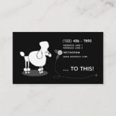 Funny Fun Pet Grooming Black White Custom 名刺 (裏面)