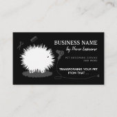 Funny Fun Pet Grooming Black White Custom 名刺 (正面)