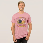 Funny Furry Entanglement Dog Cat Valentine  トライブレンドＴシャツ (正面全面)