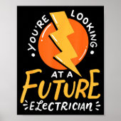 Funny Future Electrician Electrical Engineer  ポスター (正面)