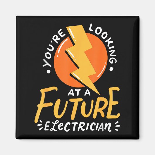 Funny Future Electrician Electrical Engineer  マグネット (正面)