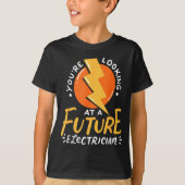 Funny Future Electrician Electrical Engineer  Tシャツ (正面)