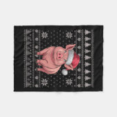 Funny G Ugly Christmas Sweater Santa Xmas Pjs  フリースブランケット (正面(横))