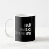 Funny Gag Gift For Dad - Old Man Bold Bad Superhum コーヒーマグカップ (左)