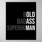 Funny Gag Gift For Dad - Old Man Bold Bad Superhum ポスター (正面)