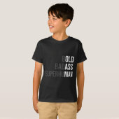 Funny Gag Gift For Dad - Old Man Bold Bad Superhum Tシャツ (正面フル)