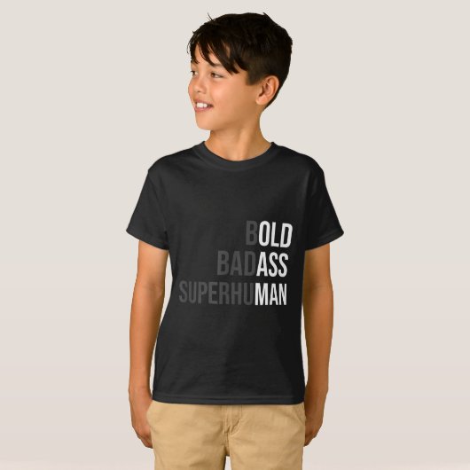 Funny Gag Gift For Dad - Old Man Bold Bad Superhum Tシャツ (正面フル)
