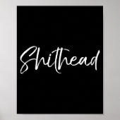 Funny Gag Gift Head Joke Saying Sarcastic Idea Hea ポスター (正面)