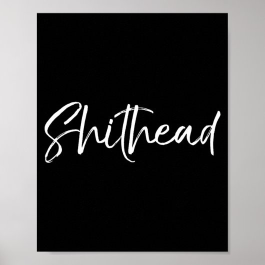 Funny Gag Gift Head Joke Saying Sarcastic Idea Hea ポスター (正面)