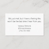 Funny Gals Call Me Date コーリングカード (裏面)