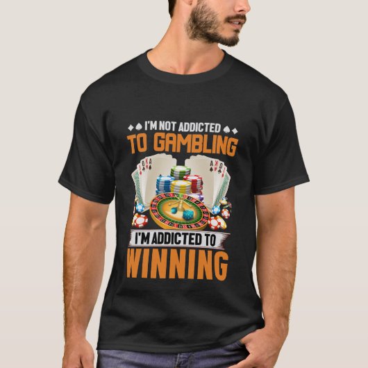 Funny gambling winning word art  tシャツ (正面)