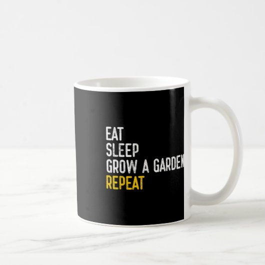 Funny Game Eat Sleep Grow A Garden Repeat Gamer De コーヒーマグカップ (右)