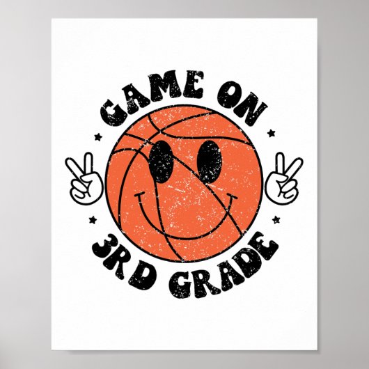Funny Game On 3rd Grade Sketll First Day Of School ポスター (正面)