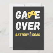 Funny Game Over Battery Dead Art 招待状 (正面)