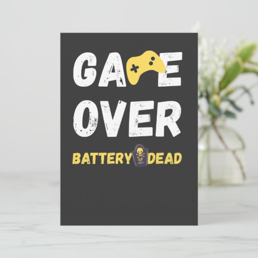 Funny Game Over Battery Dead Art 招待状 (スタンド正面)