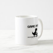 Funny Game Over Pixel Dinosaur No Internet  コーヒーマグカップ (正面右)