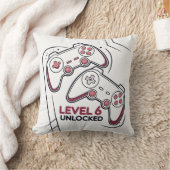 Funny Gamer 6th birthday Gift, Level 6th Unlocked クッション (ブランケット)