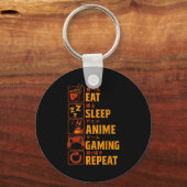 Funny Gamer Anime Graphic Tee Men Boys Teens Video キーホルダー (正面)