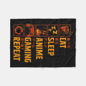 Funny Gamer Anime Graphic Tee Men Boys Teens Video フリースブランケット (正面(横))