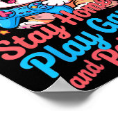 Funny Gamer Cat Stay Home2  ポスター (角)