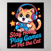 Funny Gamer Cat Stay Home2  ポスター (正面)