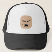 Funny Gamer Face Trucker Hat – Roblox Rage Edition キャップ (正面)