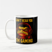 Funny Gamer Frog Men Women Boys Can't Hear You Vid コーヒーマグカップ (左)